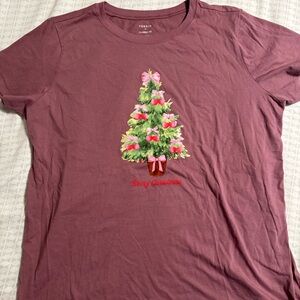 Torrid Berry Christmas tshirt Size 2